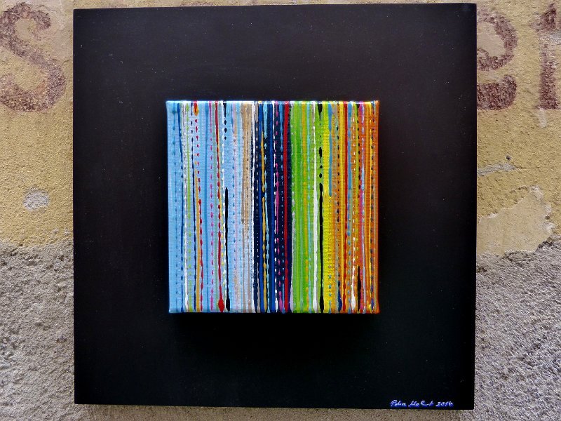 coloured lines 4 2014  15x15 Acryl-Lack auf LW